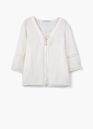 Біла блуза mango 4