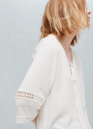 Біла блуза mango 3