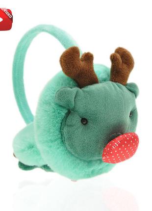 Навушники теплі дитячі з оленем з регулюванням розміру відео