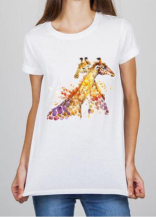 Жіноча футболка з принтом жирафи push it