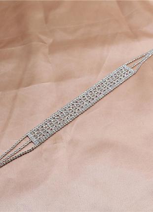 Брендовая бижутерия колье чокер с кристаллами купить недорого3 фото