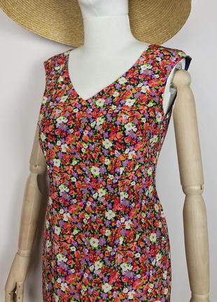 Винтажное шелковое платье в цветочный принт laura ashley шелк винтаж4 фото