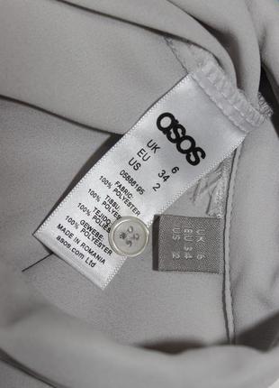 Сіра шифонова сорочка asos4 фото