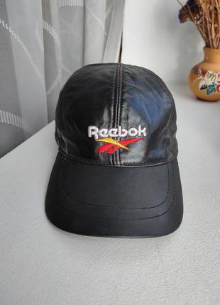 Вінтажна шкіряна кепка бейсболка reebok 53-57 не глибока3 фото