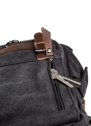 Сумка-рюкзак на одно плечо черная3 фото