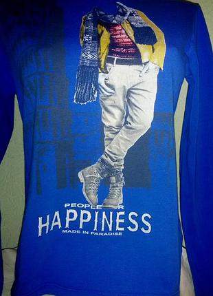 Отличный коттоновый свитшот,xs-м,happieness,пог-48-57см. 2