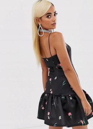 Короткое платье из неопрена в цветочный принт от asos2 фото