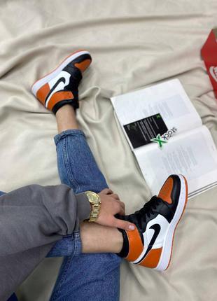 Кроссовки nike air jordan retro high orange6 фото