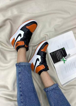 Кроссовки nike air jordan retro high orange3 фото