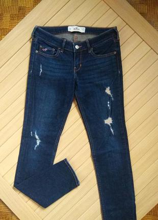 Джинсы c порванностями hollister california 🦅 размер 27w/31l