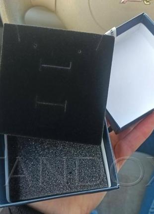 Подарочные коробочки для бижутерии 7,5*7,5*4 см синие (упаковка 12 шт)5 фото