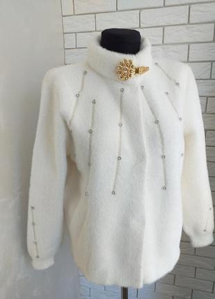Шикарная шубка пальто с шерстью альпаки турция 🇹🇷🇹🇷🇹🇷1 фото
