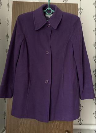 Пальто шерстяное  фиолетовое1 фото