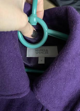 Пальто шерстяное  фиолетовое3 фото