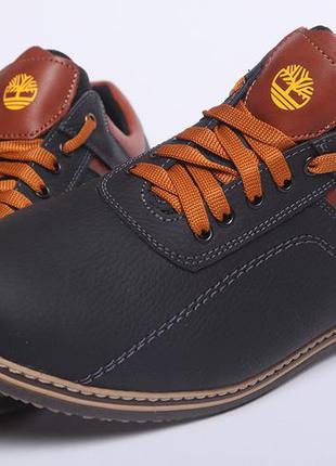 Спортивні шкіряні черевики timberland sheriff чорні8 фото