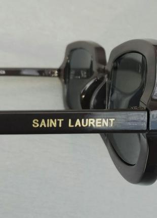 Yves saint laurent стильные женские солнцезащитные очки в темно коричневой оправе8 фото