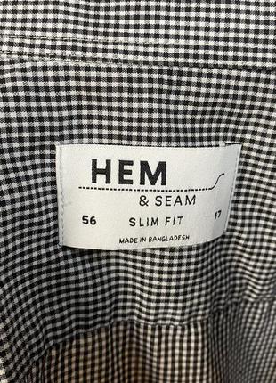 Красивая классическая рубашка в клетку hem seam4 фото