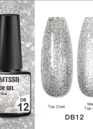 Гель-лак 12, серебряный