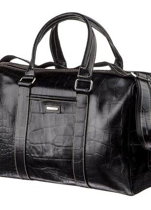 Деловая мужская дорожная сумка флотар karya 17386 черная