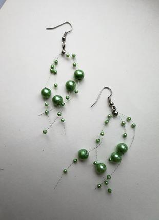 Серьги висюльками висюльки набор бусинок камней тренжовые серёжки