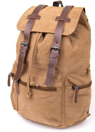Рюкзак туристический текстильный унисекс vintage 20610 коричневый