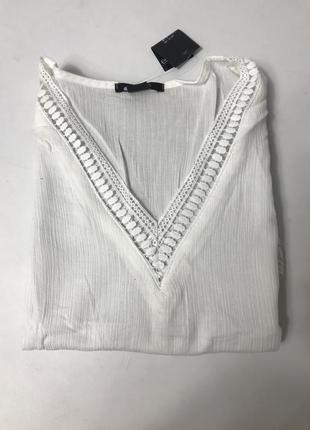 Красивая, легкая блуза 3/4 рукавом из хлопка размер евро 36 esmara германия4 фото