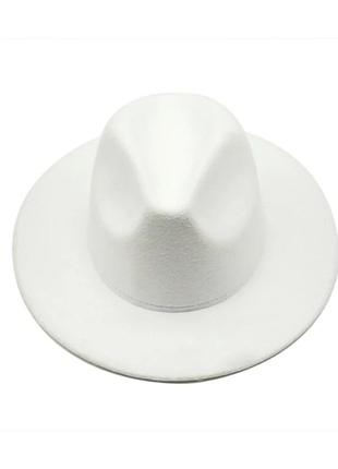 Стильний фетровий капелюх федора біла3 фото