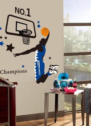 Інтер'єрна наклейка на стіну баскетбол1 фото