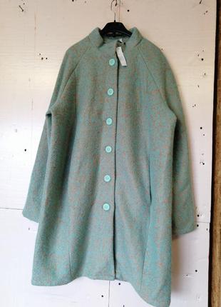 Пальто букле шерсть оверсайз батал