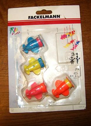 Подставки для свечек на торт в виде самолетиков