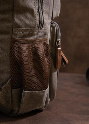 Рюкзак для ноутбука 15" 15.6" тканевый текстильный серый6 фото