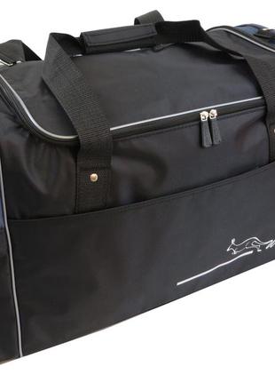 Дорожная сумка 60 л wallaby 430-8 черная с серым