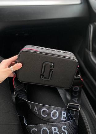 Сумка marc jacobs black red line черная