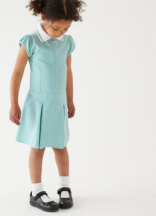 Плаття в клітку в шкільному стилі, шкільна форма marks & spencer
