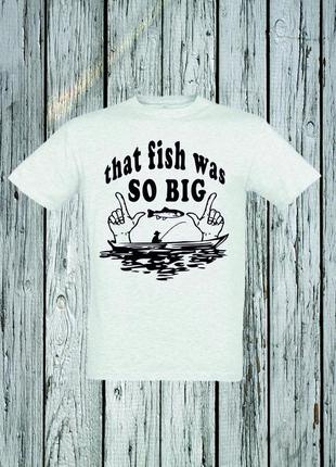 Футболка youstyle fish 0159 xl light gray