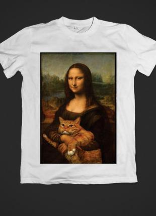 Футболка женская с принтом mona lisa