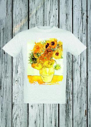 Футболка youstyle sunflower 0166 s light gray