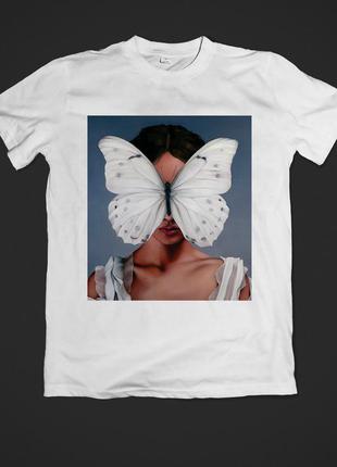 Футболка youstyle butterfly 0370 m white