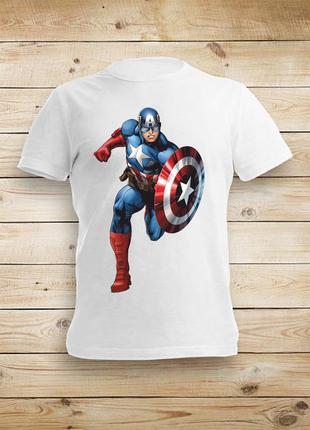 Футболка youstyle captain america 0018 xxl white