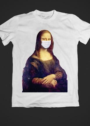 Футболка женская с принтом mona lisa