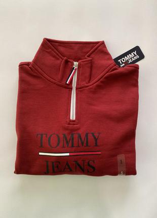 Укороченый свитшот красный tommy jeans2 фото