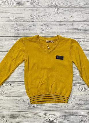 Детский желтый джемпер, свитер для мальчика1 фото
