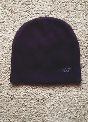 Деми шапочка бордо двойная вязка 4-6лет