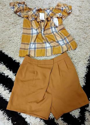 Шорти на запах висока посадка