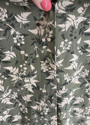 Шикарная блуза в лиственный принт с трендовыми пышными рукавами, р. 14.8 фото