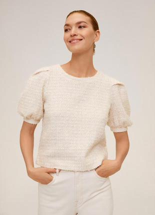 Блузка,топ с пышными рукавами mango,36/s