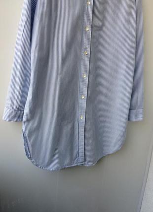 Свободная,удлинённая рубашка в полоску h&m,38/m
