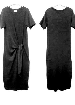 Лаконичное платье из стрейчевого трикотажа из хлопка от hush2 фото