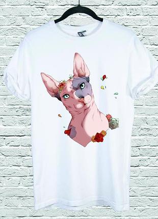 Футболка з принтом sphynx cat