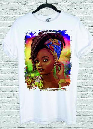 Футболка youstyle african girl 0111 m white